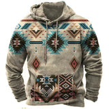 Powwow Storevintage indian print hoodie unisex hooded sweatshirt male brand casual pullover tops