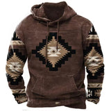 Powwow Storevintage indian print hoodie unisex hooded sweatshirt male brand casual pullover tops