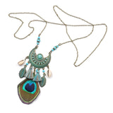 Powwow Store women bohemian ethnic long chain feather pendant dreamcatcher necklace choker boho clothing jewelry accessories pendant necklaces