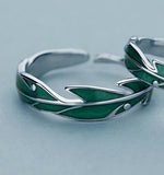 Leaves Green 925 Sterling Silver Native American Ring - Powwow Store