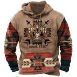 Powwow Storevintage indian print hoodie unisex hooded sweatshirt male brand casual pullover tops