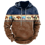 Powwow Storevintage indian style mens hoodie hooded sweatshirt unisex harajuku pullover 2023 new jacket oversized casual streetwear tops