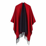 New Winter Scarves Women's Cashmere Feel Ponchos - Powwow Store