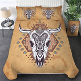 Head Skull Feathers Bedding Sets