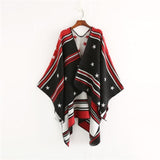 New Winter European and American Style Star Stripe Scarf
