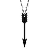 Powwow Store punk arrow necklace black chain arrow pendant men women fashion jewelry alloy simple necklaces choker accessories gifts pendant necklaces