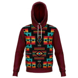 Red Plum Native Tribes Pattern Native American All Over  Hoodie - Powwow Store