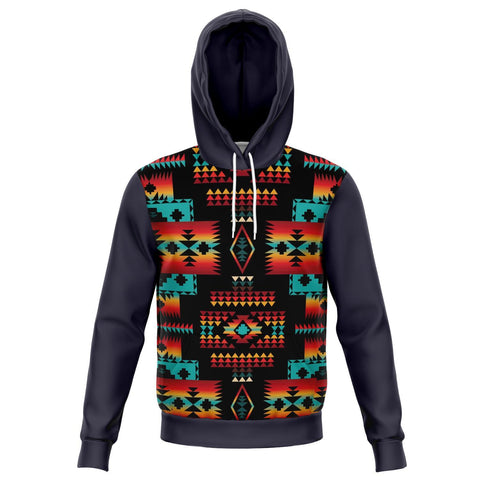 Gray Native Tribes Pattern Native American All Over  Hoodie - Powwow Store