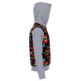 Gray Native Tribes Pattern Native American All Over  Hoodie - Powwow Store