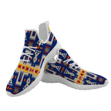 GB-NAT00062-04 Navy Tribe Design Native American Yeezy Shoes