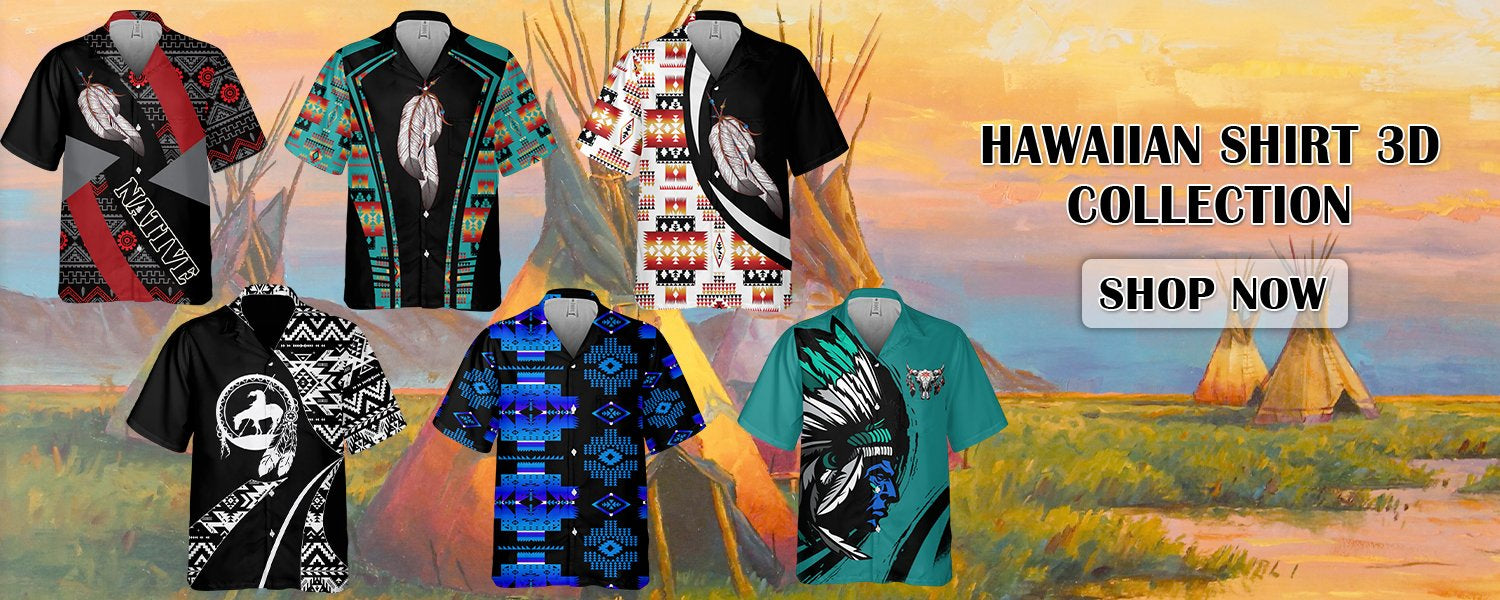 NATIVE American HAWAIIAN SHIRT 3D